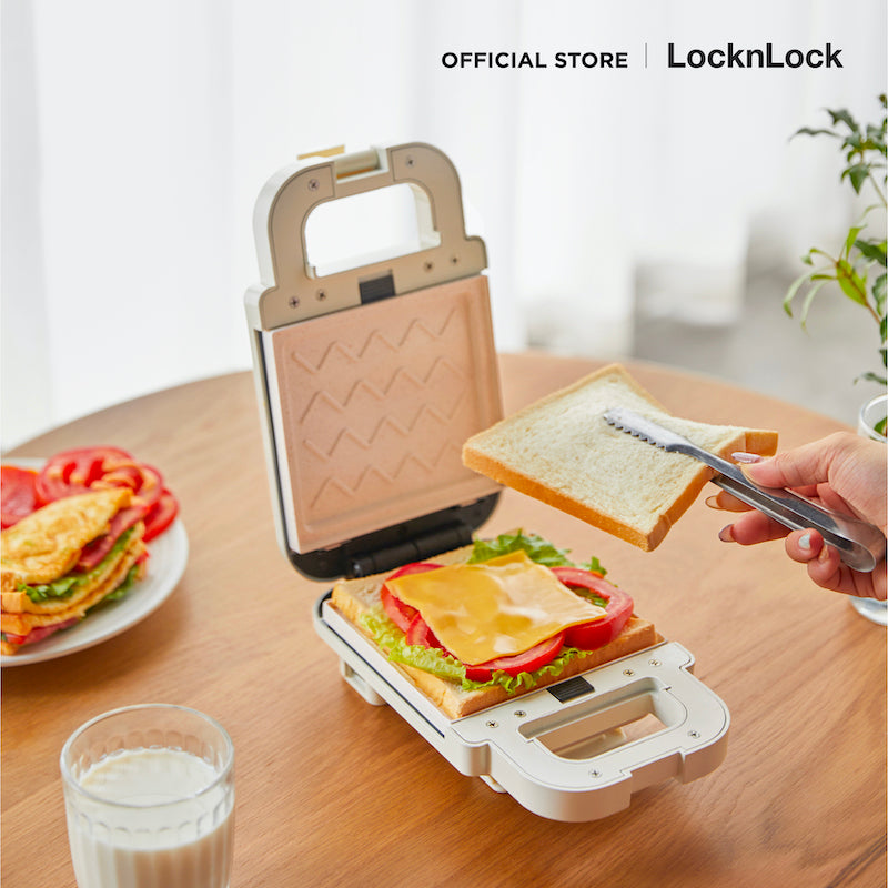 LocknLock เครื่องทำแซนวิช และ วาฟเฟิล Sanwich Maker - EJB126IVY