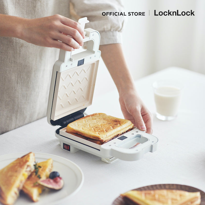 LocknLock เครื่องทำแซนวิช และ วาฟเฟิล Sanwich Maker - EJB126IVY