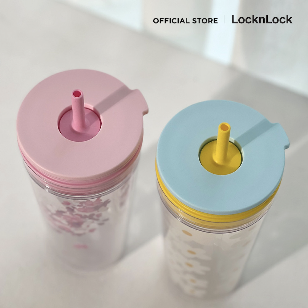 LocknLock แก้วน้ำพลาสติก 2 ชั้น Bucket Cold Cup 580 ml. - HAP520