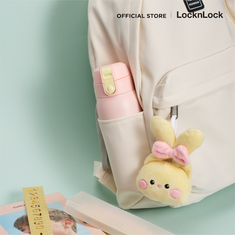 LocknLock Cotton Candy One - Touch Tumbler กระติกน้ำเก็บอุณหภูมิ ความจุ 370 มล. รุ่น LHC3233