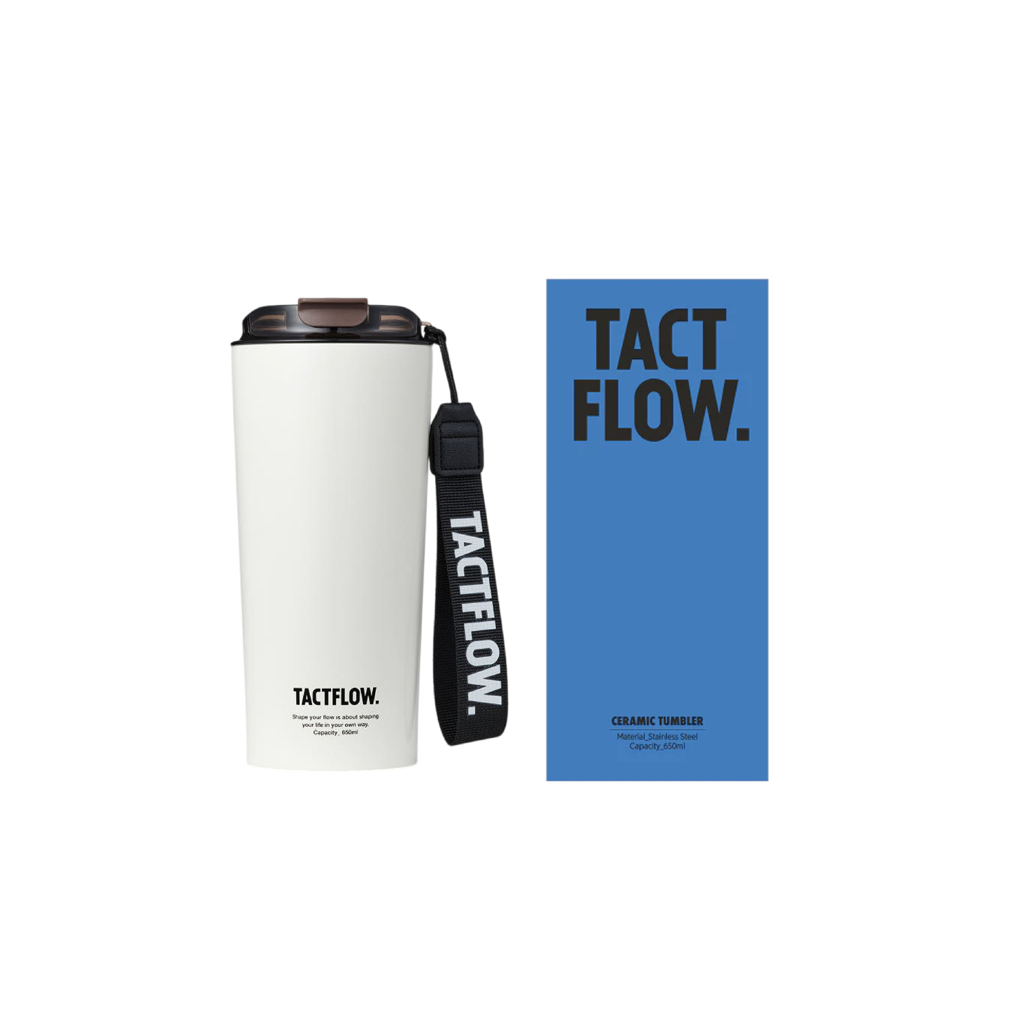 TACTFLOW Ceramic Tumbler แก้วน้ำเก็บอุณหภูมิ ความจุ 650ml. รุ่น TFB501 - TFB509