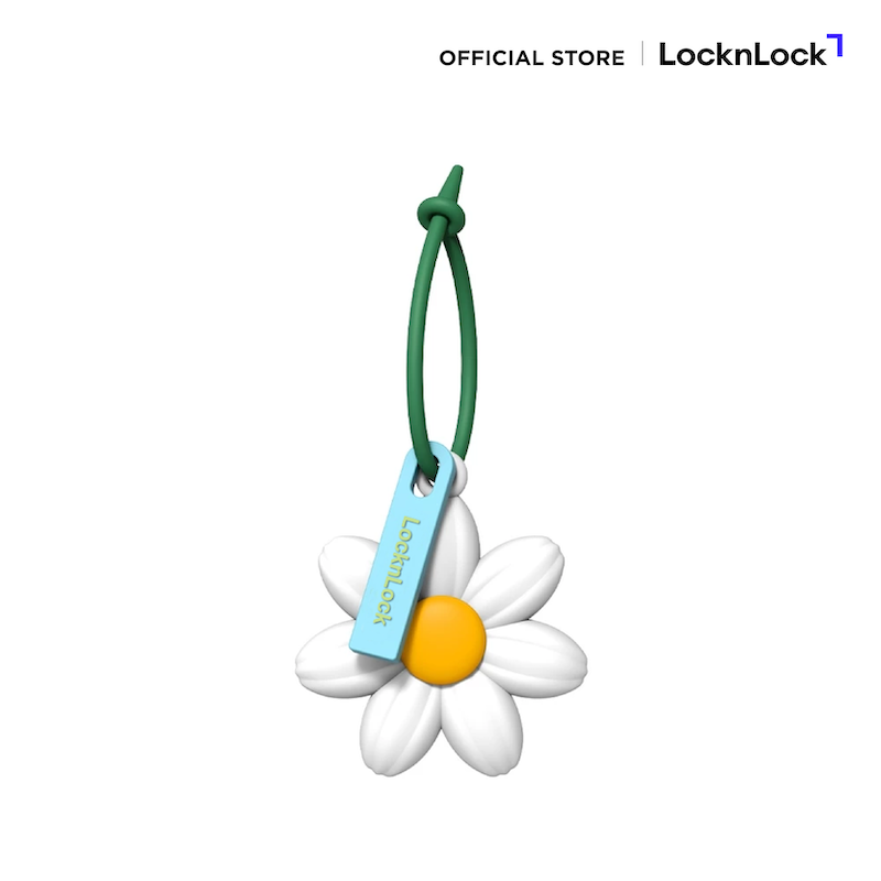 LocknLock อุปกรณ์ตกแต่งขวดน้ำ หรือ กระเป๋า รูป ลายดอกเดซี่ - TLL095WHT