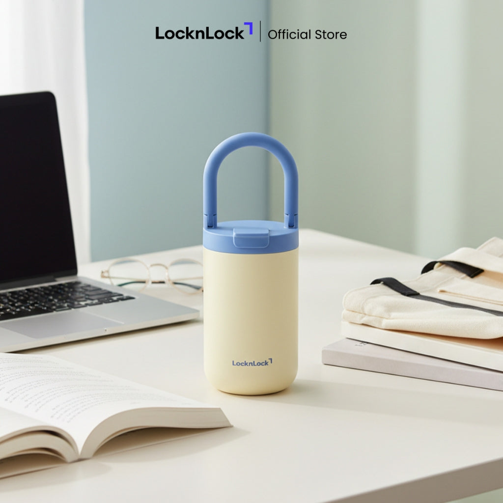 LocknLock แก้วเก็บอุณหภูมิ Fold Grip Tumbler ความจุ 420ml. รุ่น LHC4435