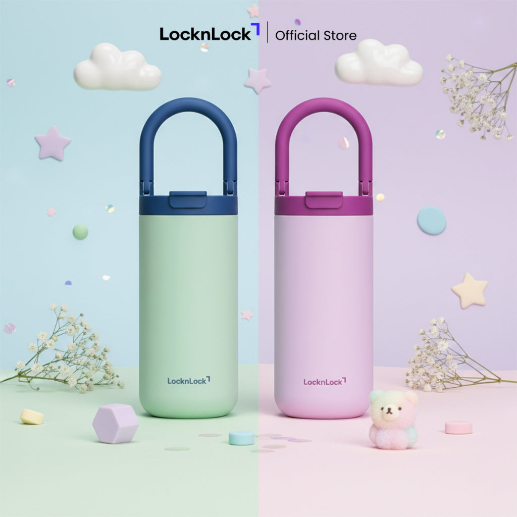 LocknLock แก้วเก็บอุณหภูมิ Fold Grip Tumbler ความจุ 550ml. รุ่น LHC4436