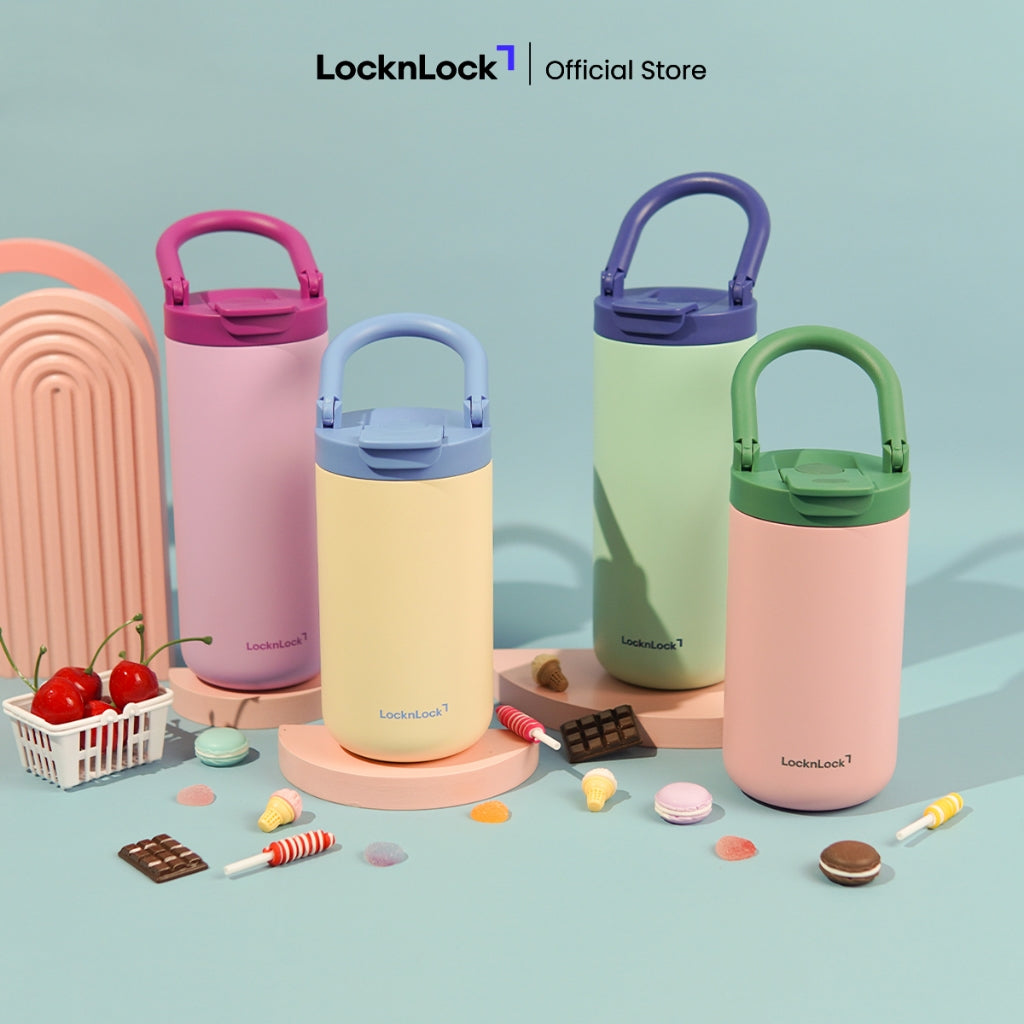 LocknLock แก้วเก็บอุณหภูมิ Fold Grip Tumbler ความจุ 550ml. รุ่น LHC4436