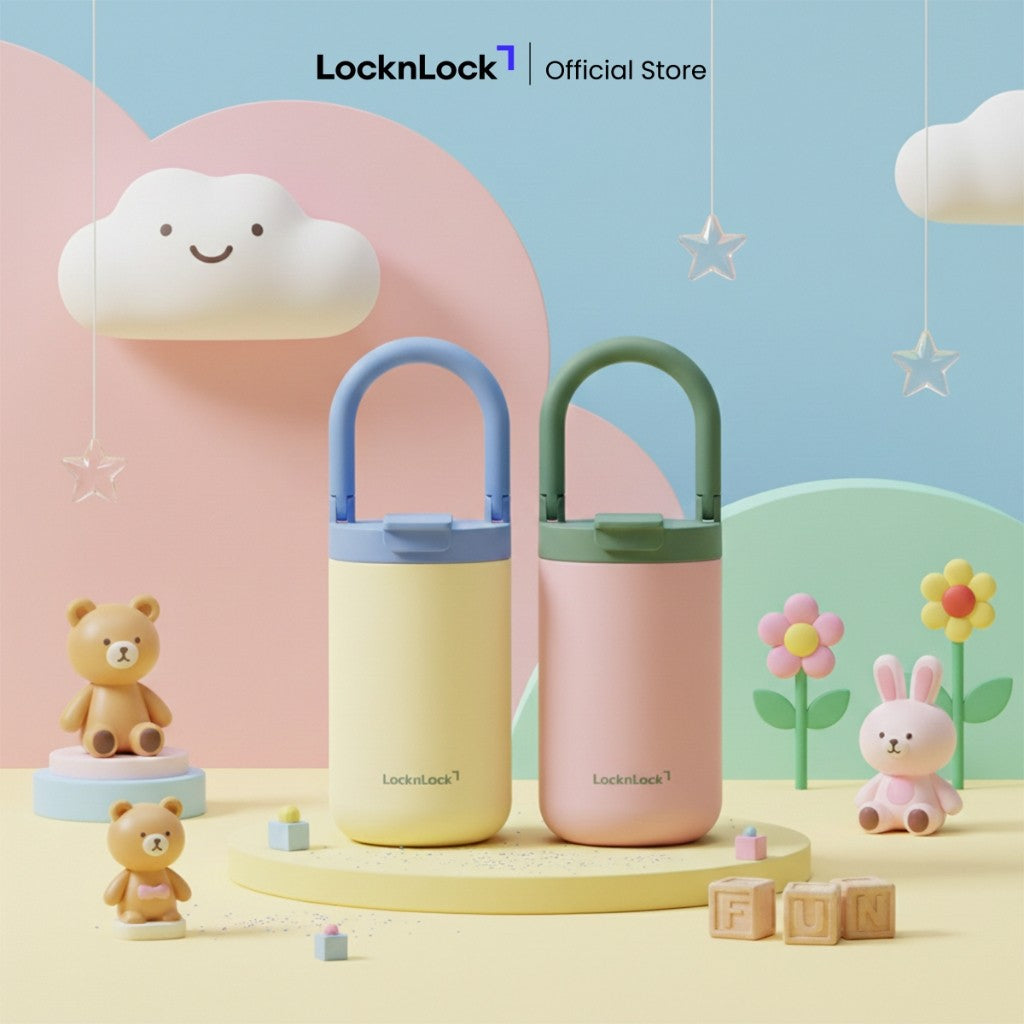 LocknLock แก้วเก็บอุณหภูมิ Fold Grip Tumbler ความจุ 420ml. รุ่น LHC4435