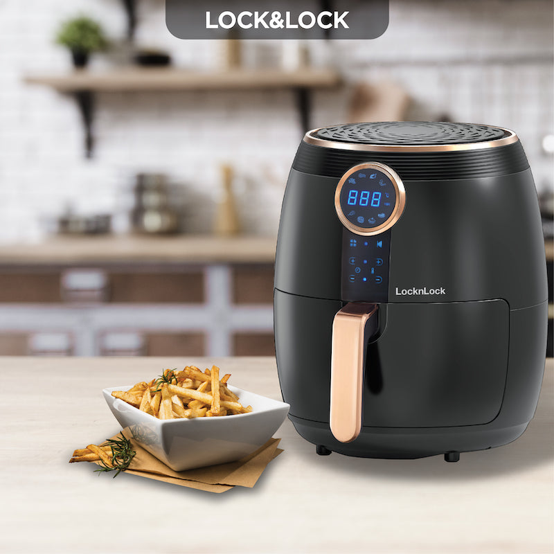 หม้อทอดไฟฟ้าไร้น้ำมัน LocknLock Digital Eco-Fryer 4 L. รุ่น EJF376 ...