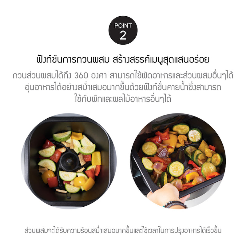 หม้อทอดไร้น้ำมัน LocknLock Jumbo Size Air Fryer Oven 12