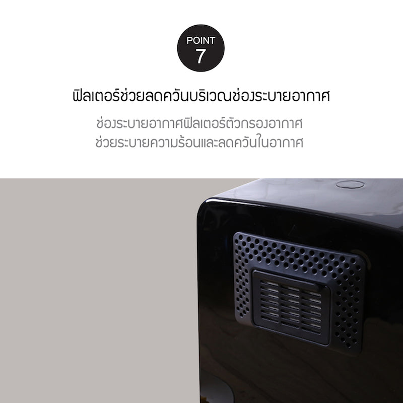 หม้อทอดไร้น้ำมัน LocknLock Jumbo Size Air Fryer Oven 21