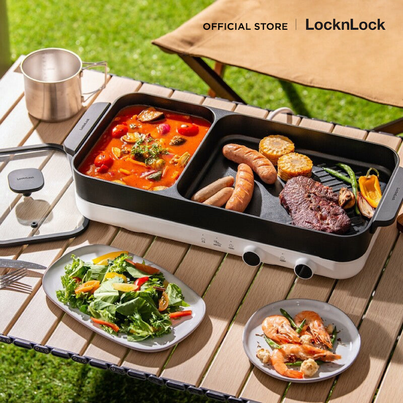 เตาแม่เหล็กไฟฟ้าคู่ LocknLock Square Double Induction Cooker รุ่น ...