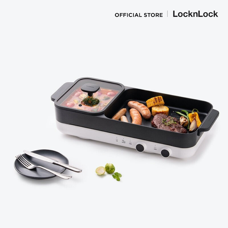 เตาแม่เหล็กไฟฟ้าคู่ LocknLock Square Double Induction Cooker รุ่น ...