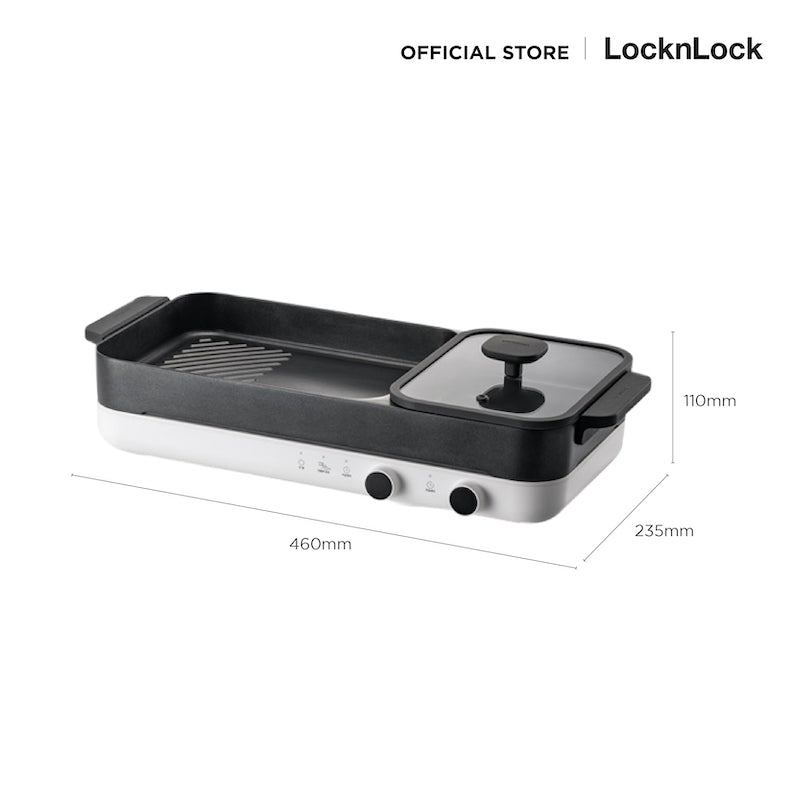 เตาแม่เหล็กไฟฟ้าคู่ LocknLock Square Double Induction Cooker รุ่น ...
