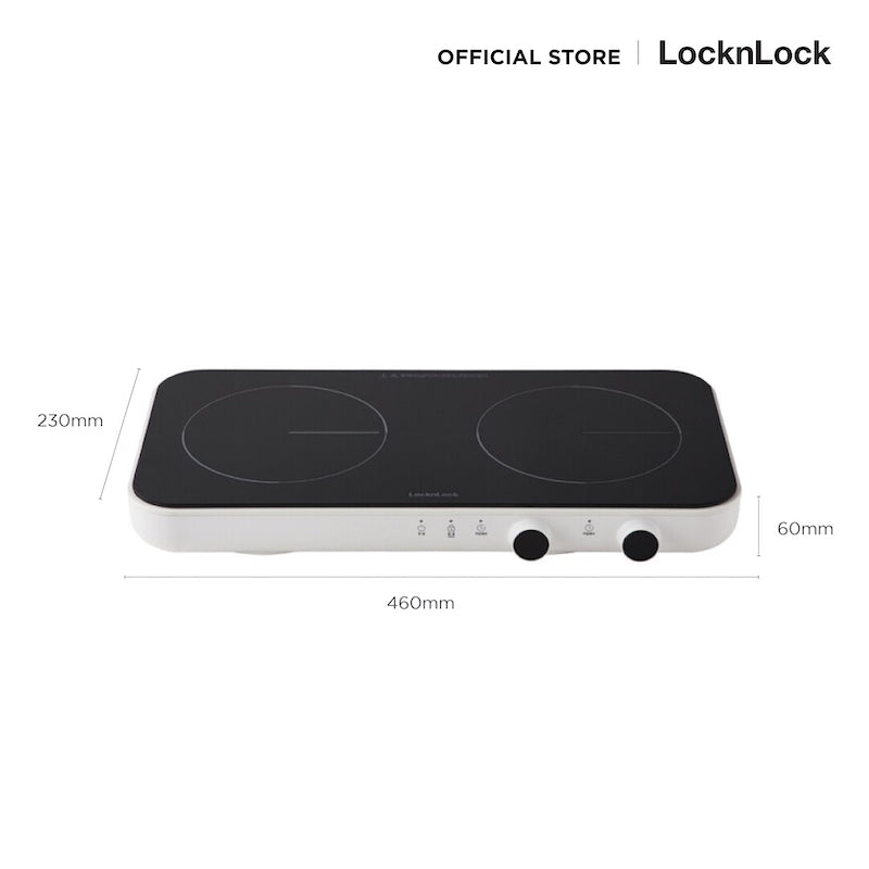 LocknLock Square Double Induction - EJI326WHT