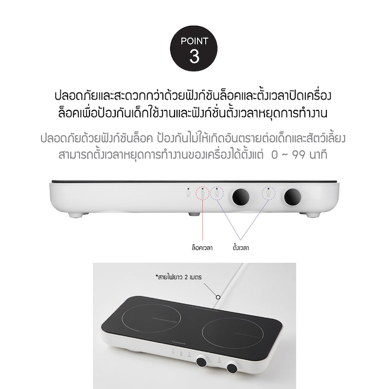 LocknLock Square Double Induction - EJI326WHT
