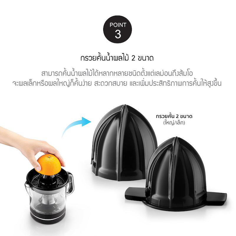 เครื่องคั้นน้ำผลไม้ LocknLock Citrus Juicer 12