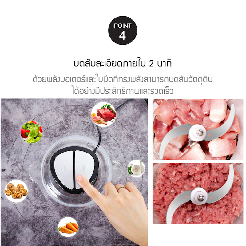 เครื่องบดสับอาหาร LocknLock Meat Grinder 9