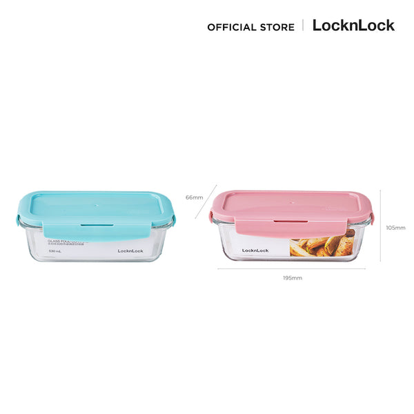 กล่องแก้วใส่อาหาร LocknLock Glass Food Container 530 ml. รุ่น LCB425 ...