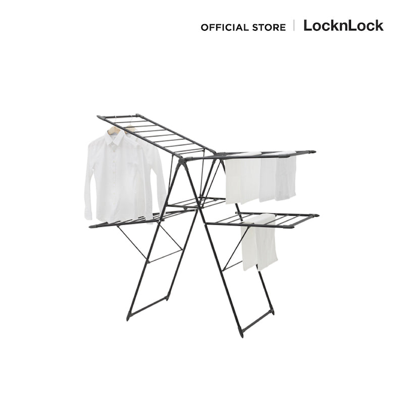 Locknlock Foldable Rack LocknLock Black Double Wings Drying Rack - ETM543 – LocknLock Thailand
